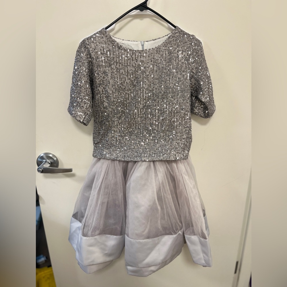 HAND MADE Sequin top with tulle skirt